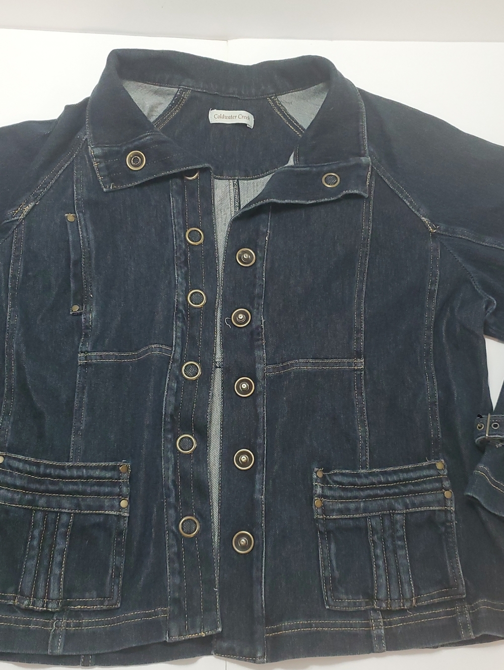 Coldwater Creek Women's Dark Indigo Denim Jacket Sz Xl
